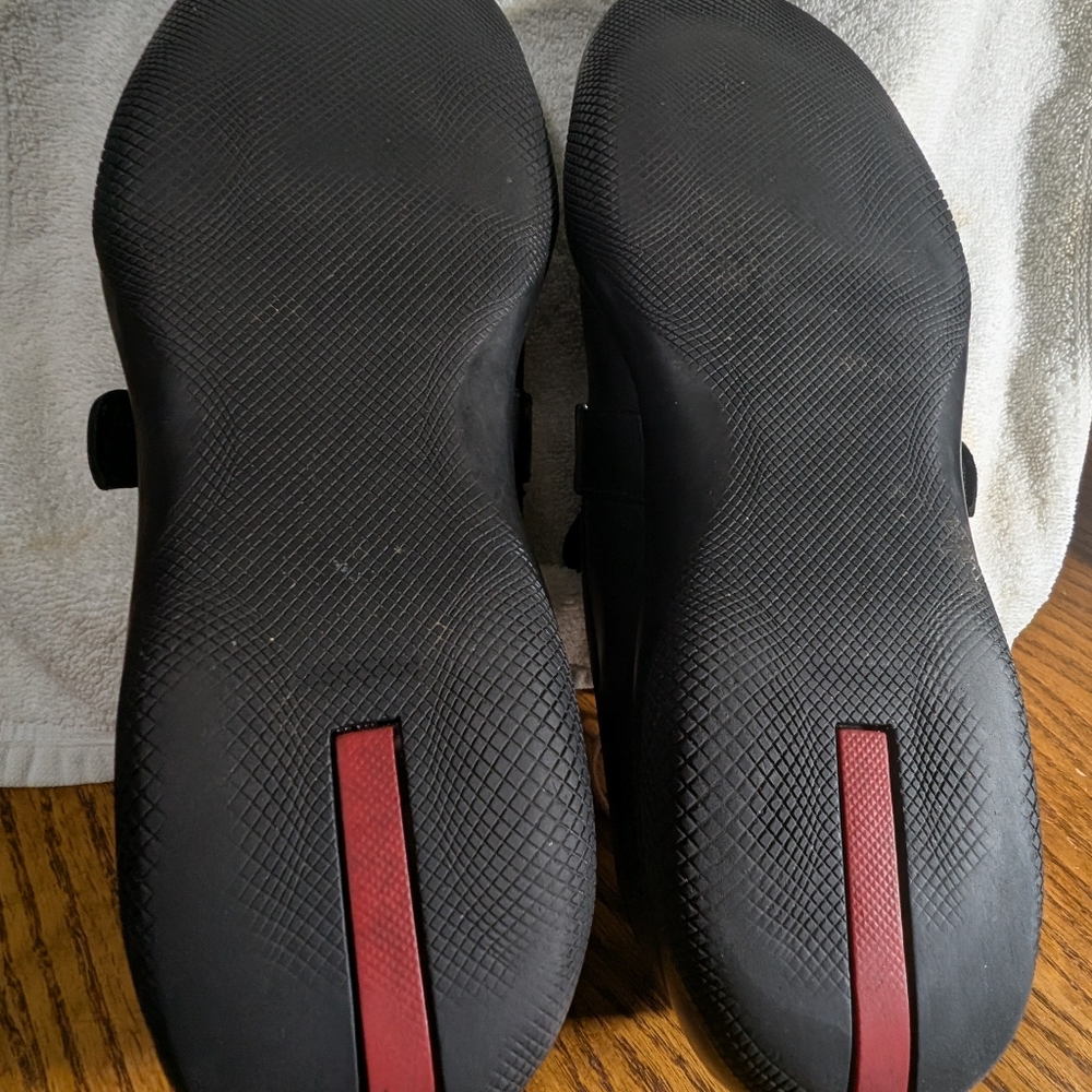 Prada Black Leather Slip-On Loafers with Moccasin Toe - Picture 7 of 11